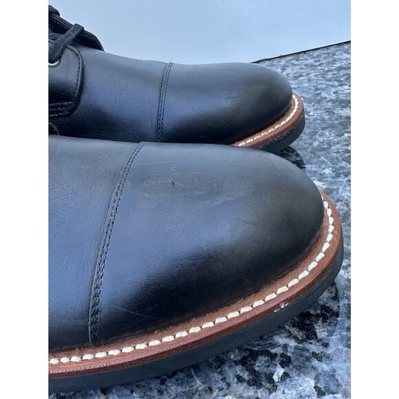 J Crew Kenton F4446 Black Leather Cap Toe Boots Men’s Size 12 main image 3
